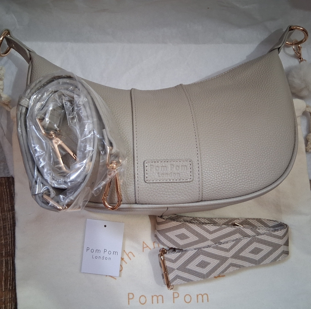 Pom Pom London Sutton Sling Bag New!